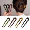 Wavy U Shaped Hair Stick for Stylish Hairstyles Elegant 2 Prong Updo Pin for Women Girls Handmade Headwear Accessories