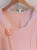 Plus Size Knit Cardigan & Dress Set for Women (130-300 Jin) - Elegant, Waist-Cinched, Slimming Two-Piece Outfit.