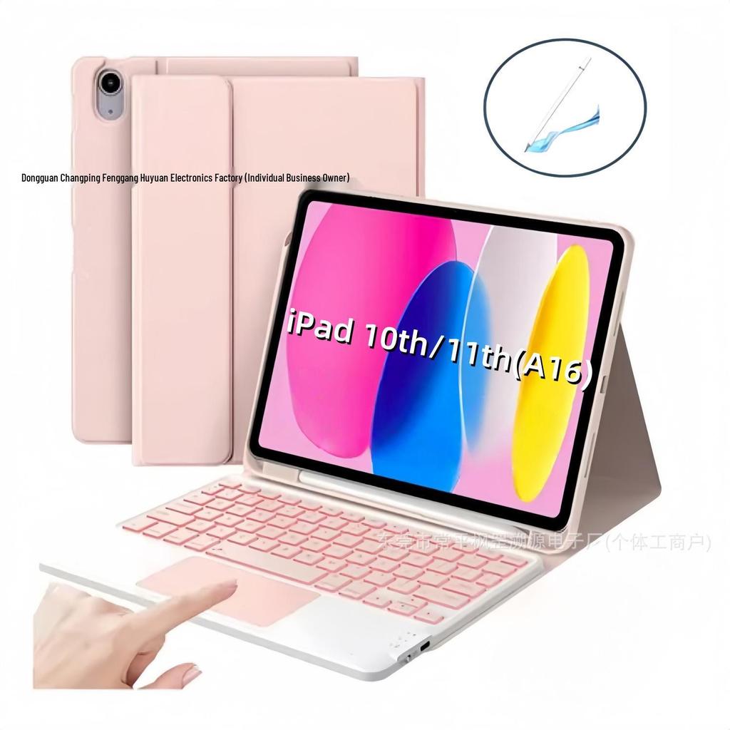 iPad 10th Gen Luminous Bluetooth Keyboard Case with Touchpad & Pen Slot