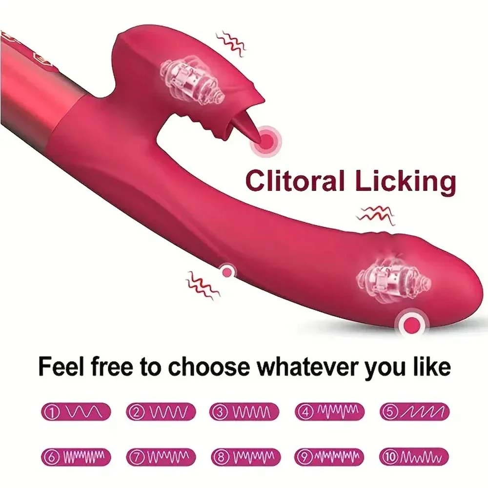 Powerful Vibrator for Women with Tongue Licking Clitoris Stimulator Female Masturbation G Spot Dildo Adults Goods Sex Toys 18+ Insert Vibrating Egg