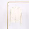 LULU Embossed Slim Fit Full Zip Fleece Hoodie - Gold Logo & Zipper, Casual Yoga Wear.