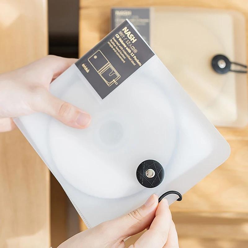 Transparent Color Plastic Disc CD Case DVD Holder Wallet Storage Bag Organizer Cover Bag Box CD DVD Album Box Cases With Buckle