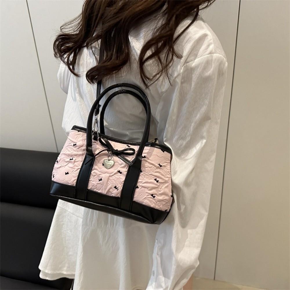 Stylish Bow Shoulder Bag Leisure Women's Handbags Ins Style Bowknot Bucket Bag  Outfits