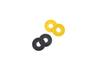 Blocks Third Man Records 2 X Black and 2 X Yellow Fender Fender/Strap [Strap Blocks]