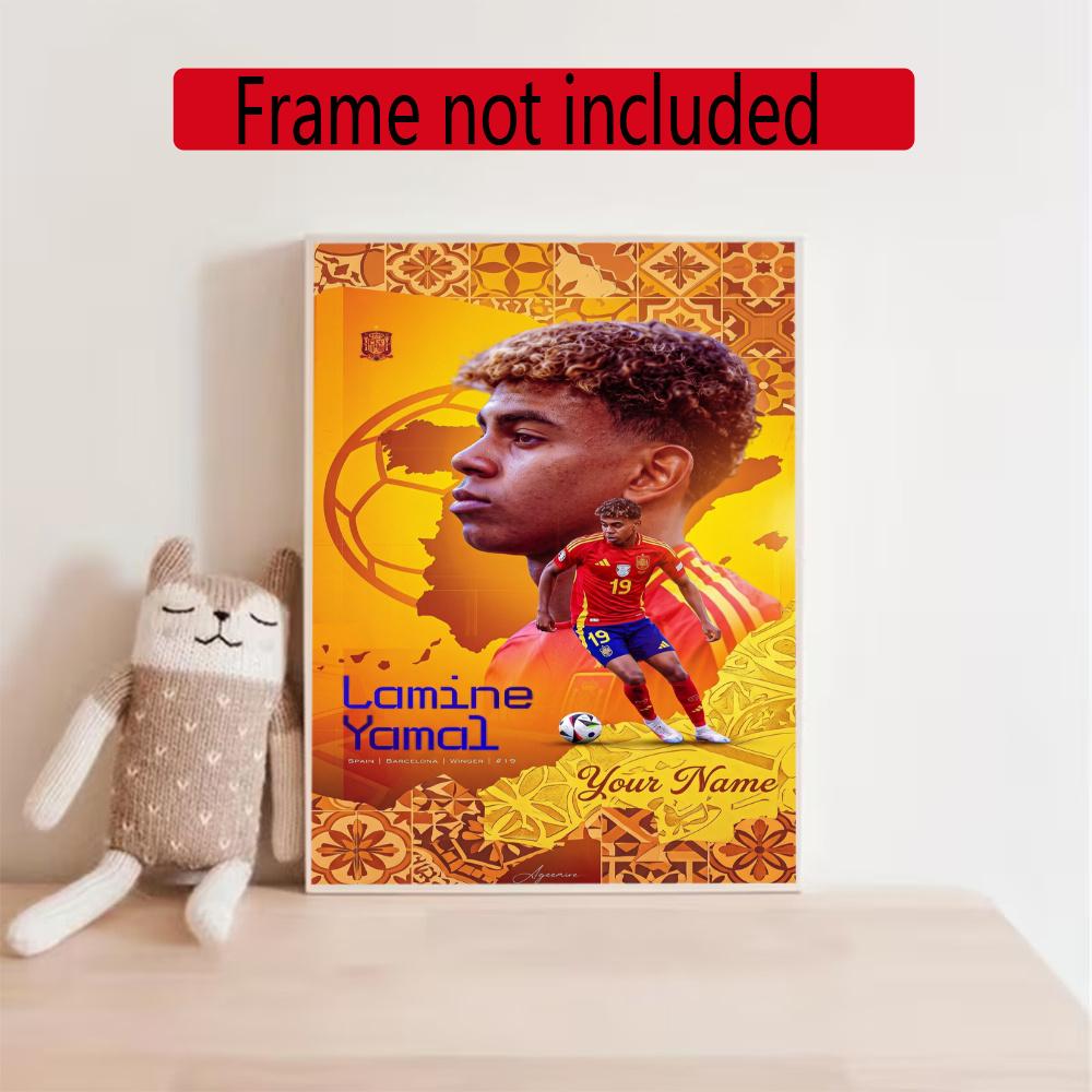 Lamin Yamal Customize Text Diamond Painting Round Diamond Mosaic Suitable For Beginners Diamond Painting Rhinestones Gift Frameless