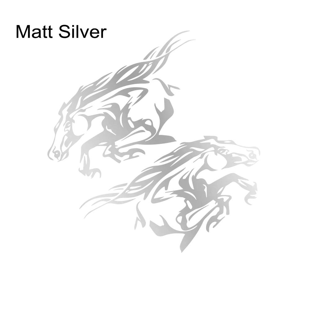 2PCS Car Door Side Stickers Artistic Horse Pattern Vinyl Decals Automotive Tuning Decoration Accessories For Cars Trucks SUVs