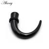 Alisouy 2ks 1,6mm-11mm Akryl C Sahpe Buffalo Roh Meradlá do uší Kužeľ do uší Naťahovacie zátky Tunnel Expander Body Piercing Šperky