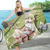 Classic Cute Anime C-Chobits Microfiber Blanket Quick Drying Beach Towels Oversized Printing Super Absorbent Pool Towel Blanket
