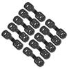100pcs Shade Cloth Clips Black Oval ABS Easy to Use Sunshade Net Fixing Clips for Bird Netting