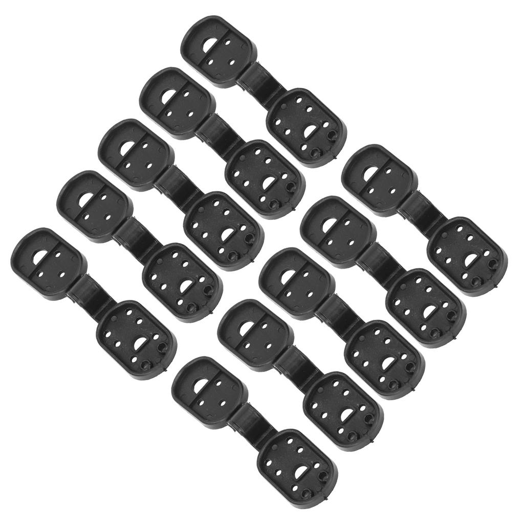 100pcs Shade Cloth Clips Black Oval ABS Easy to Use Sunshade Net Fixing Clips for Bird Netting