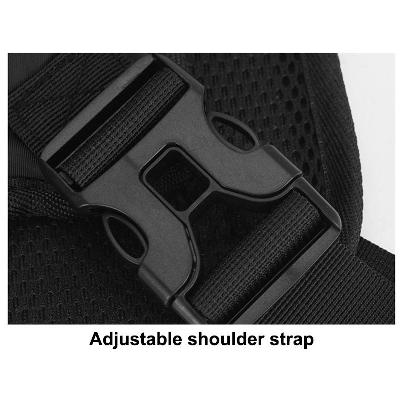Casual Oxford Cloth Chest Bag Large Capacity Multi Pocket Men Vest Bag Waterproof Mountaineering Bag Outdoor Sports Bag