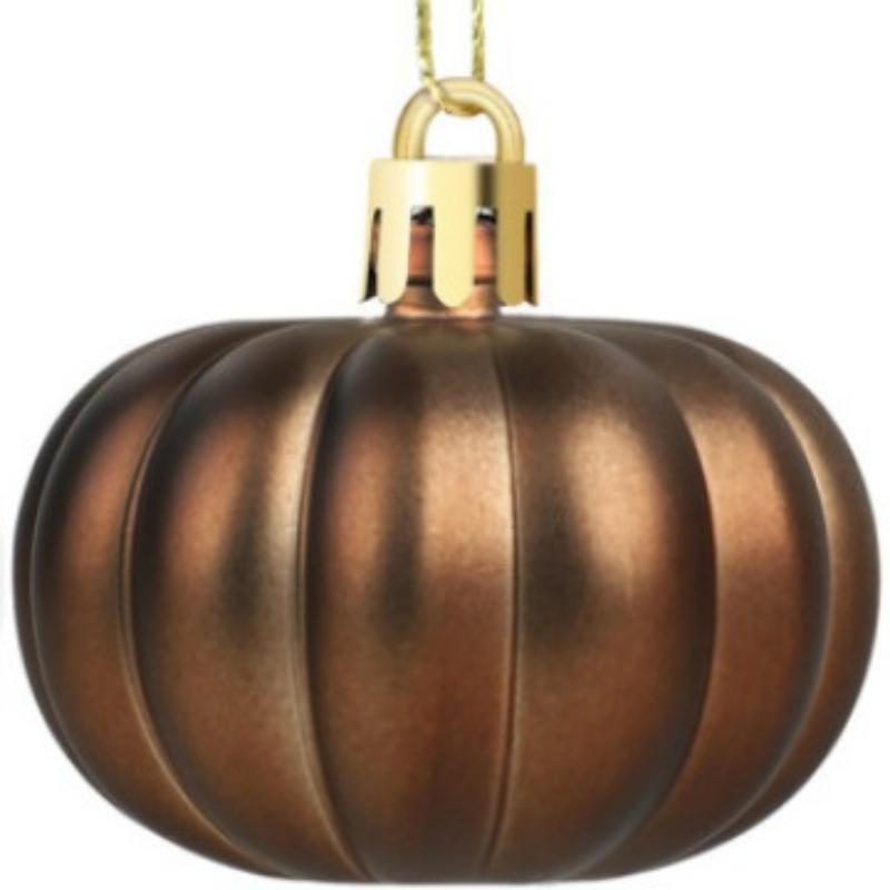 Halloween, Spökfestivalen, Pumpahänge, Julkula Dekorationskula, Hänge, Målad Matt Kula, 12 Stycken/set