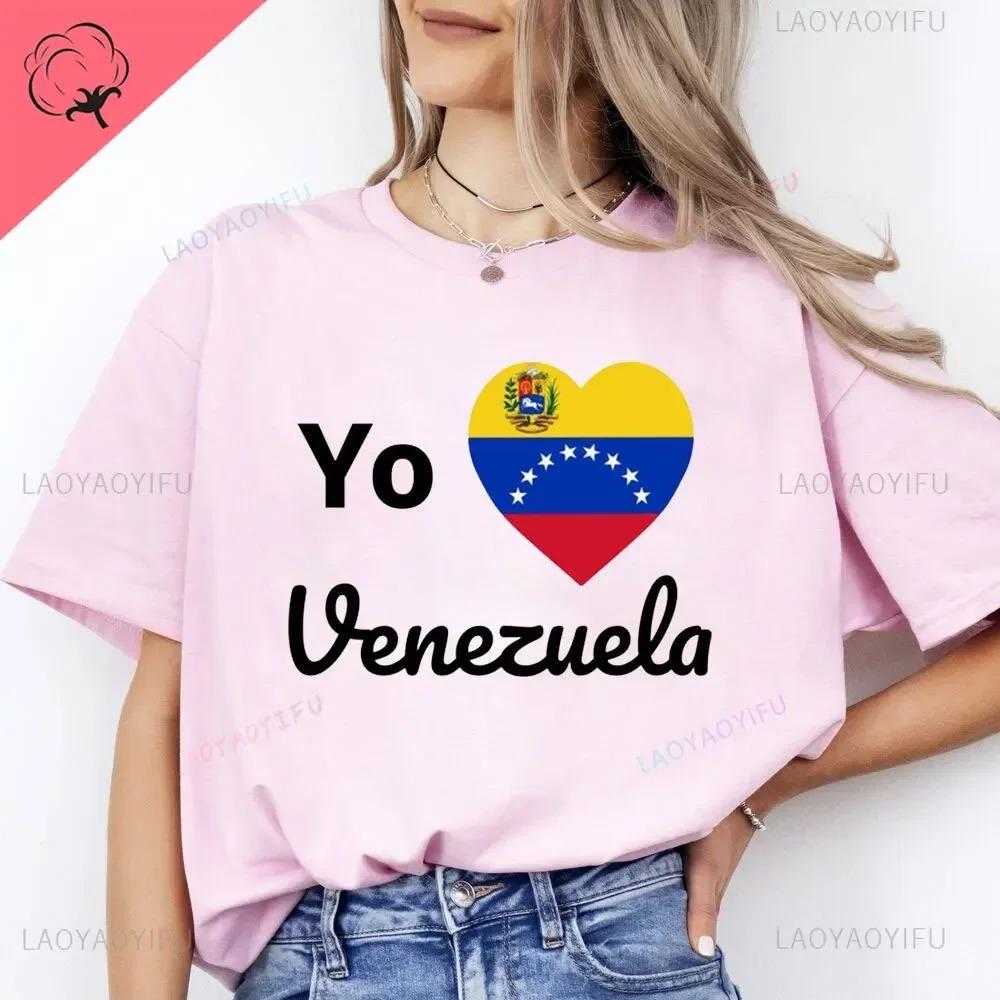 Venezuela Women T-Shirt Proud Venezuelan Venezuela Flag Unisex Streetwear High Quality Crew Neck Tshirt Short Sleeve Tops