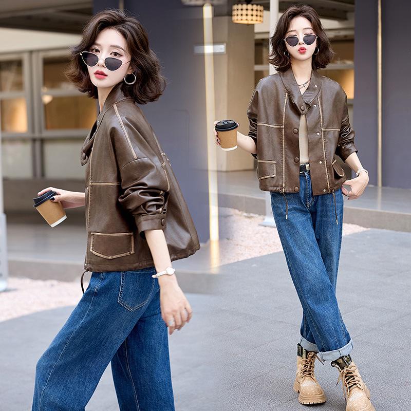 

Женская маленькая куртка из овчины - Элегантная и легкая (2025 Новый) Medium хаки