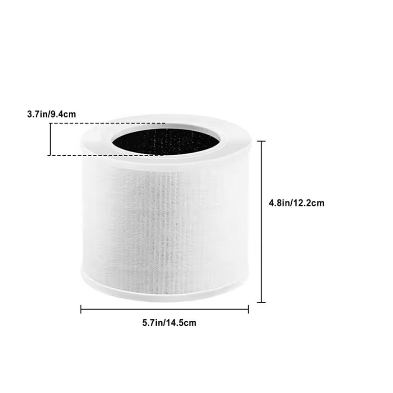 Replacement For LEVOIT Core Mini Air Purifier Replacement Filter, 3-in-1, High-Efficiency Activated Carbon, Core Mini-RF, White
