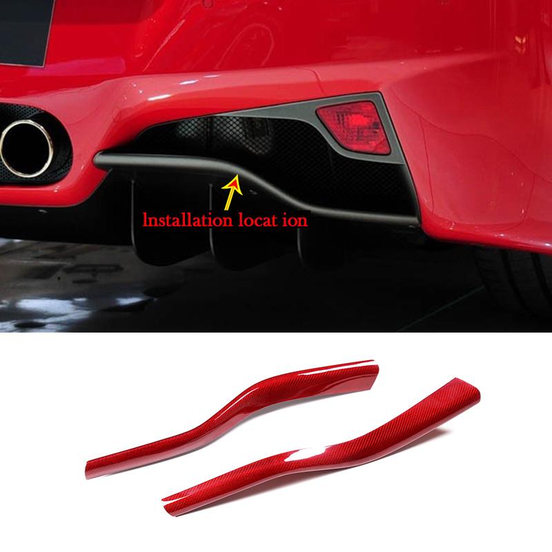For Ferrari 458 2011-16 Red Real Carbon Fiber Car Gear Panel Glass Lift Switch Door Handle Cover Decoration Sticker Accessories