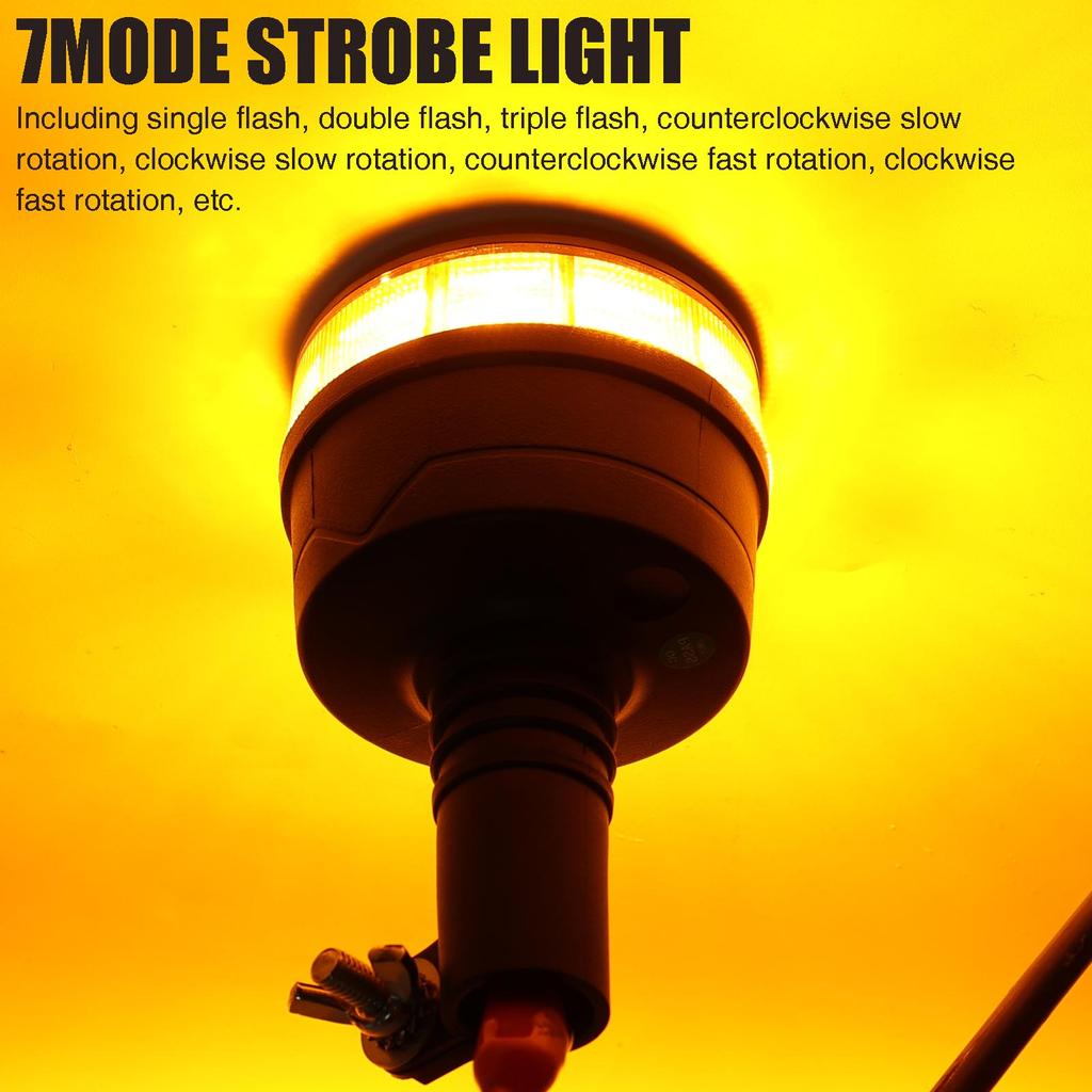 30LED 12V-24V Figyelmeztető jelzőfény Biztonsági forgófény Led Vészhelyzeti villogó fény Teherautók Traktorok Hóeke Traktor Kiegészítők