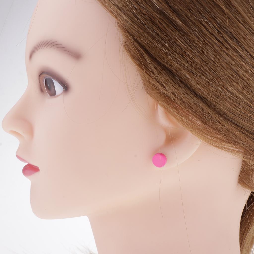 12 Paar Herren Damen Gemischte Farbe Magnetischer Clip-On Ohrstecker Ohne Loch Ohrring 8mm