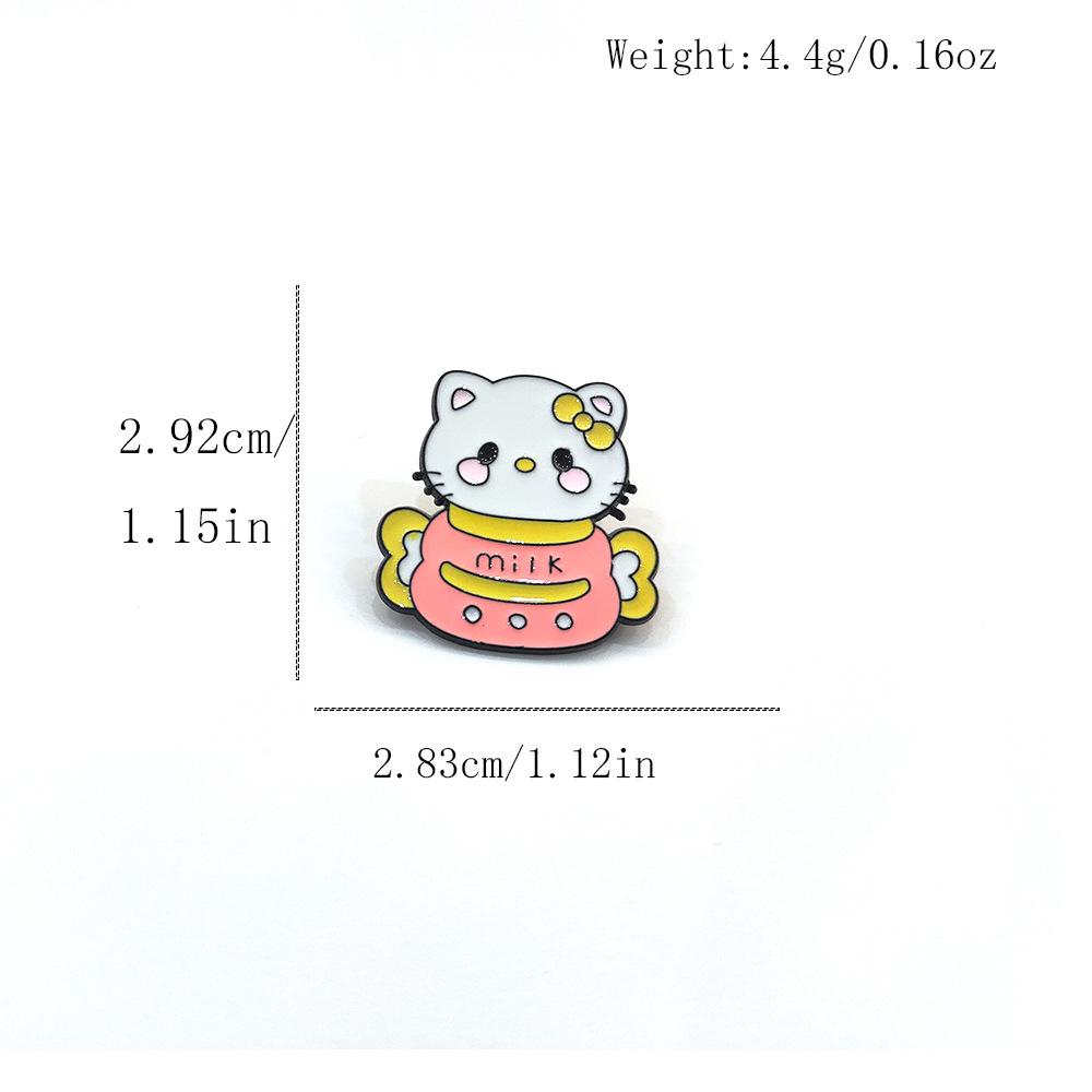 Sanrio Cartoon Enamel Brooch Set: Cinnamoroll, My Melody, Hello Kitty & Kuromi