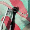 Black & White Soft Bristle Toothbrush Set for Couples - 2-Piece with Frosted Handle & Long Brush Head