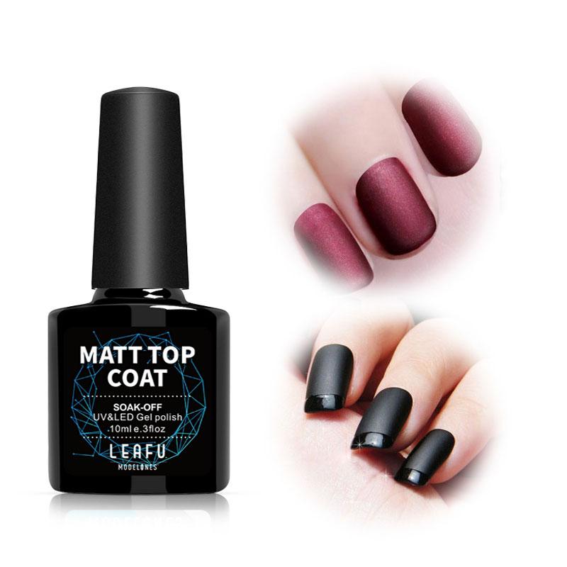 Buy 10ml No Wipe Matte Top Coat Soak Off UV LED Base Coat Nail Art Long