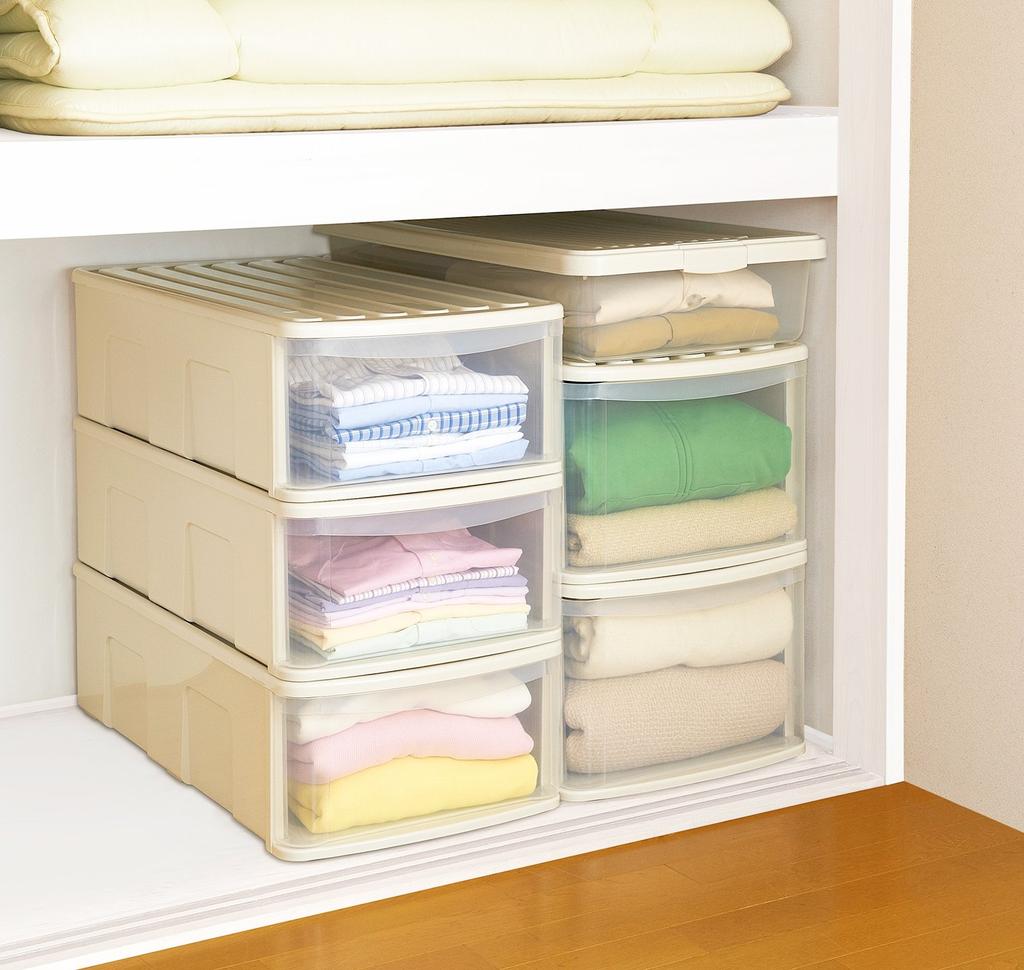 Sanko Spülbecken zur Aufbewahrung von Kleidung, Kunststoff, B 38 x T 74 x H 22 cm, Soft Beige