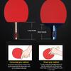 Ping Pong Racket 2 Rackets & 3 Balls Ping Pong Paddles Set Professional 2 Player Ping Pong Set with Bag for Advanced Training