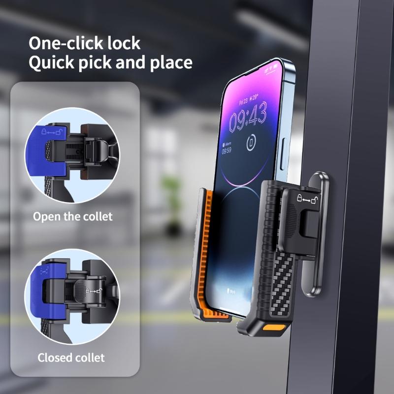 Tragbare Magnetische Handyhalterung für Fitnessgeräte Outdoor-Sportarten Starke Magnete Saugfuß-Design