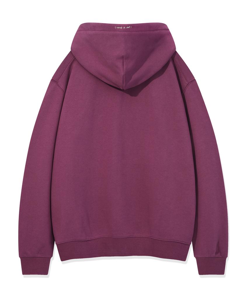 Basic Logo Wappen Hoodie Burgundy