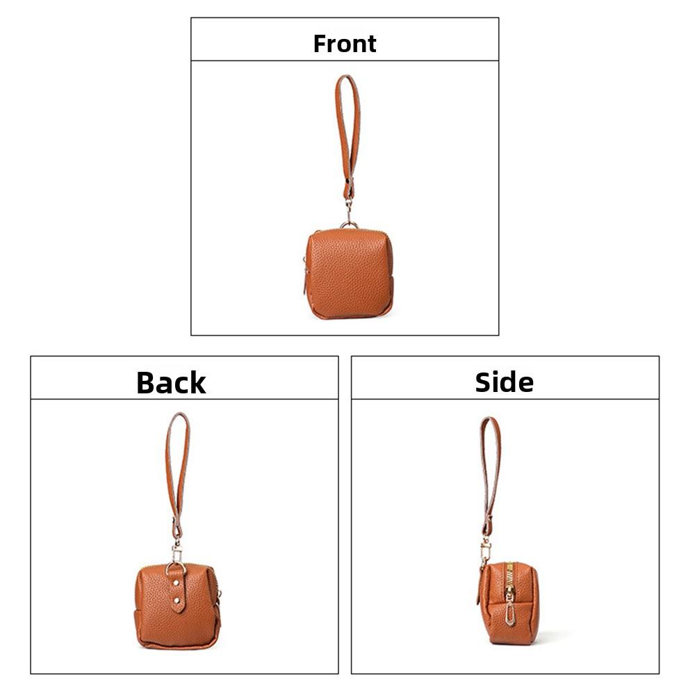 Elegant Car Key Bag Soft Leather Keychain Holder Fashion Small Coin Purse  Home
