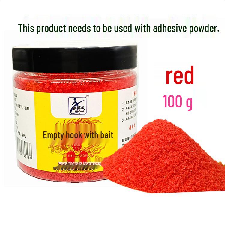 Western-Style Empty Hook Sticky Fish Bait, 100g - Red & Yellow Dip for Crucian Carp/Carp (180 Bottles)