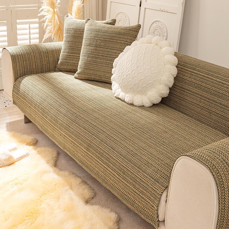 Sofa Cushion, Cotton And Linen, Universal In All Seasons, Non-Slip And Simple  New Cover, Cushion, Cover Towel, Small And Fresh Foreign Air