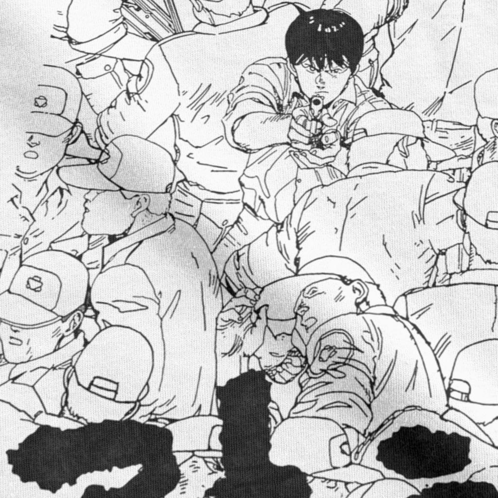 Herr Akira Kaneda Manga Anime T-shirts Rena Bomullskläder Hipster Kortärmade Rundhalsade T-shirts Stora Storlekar T-shirts