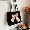 Soft Bow Shoulder Bag Large Capacity Casual Handheld Bag Women's Shoulder Bag  Casual Wear