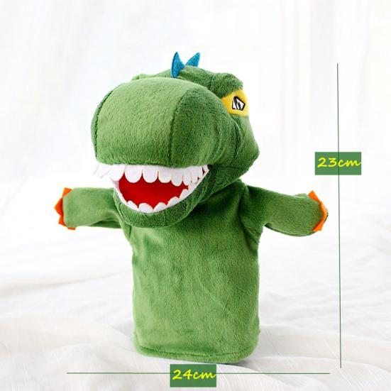 Cartoon Dinosaur Plush Soft Hand Puppet Kids Toddler Pretend Playing Toy Gift