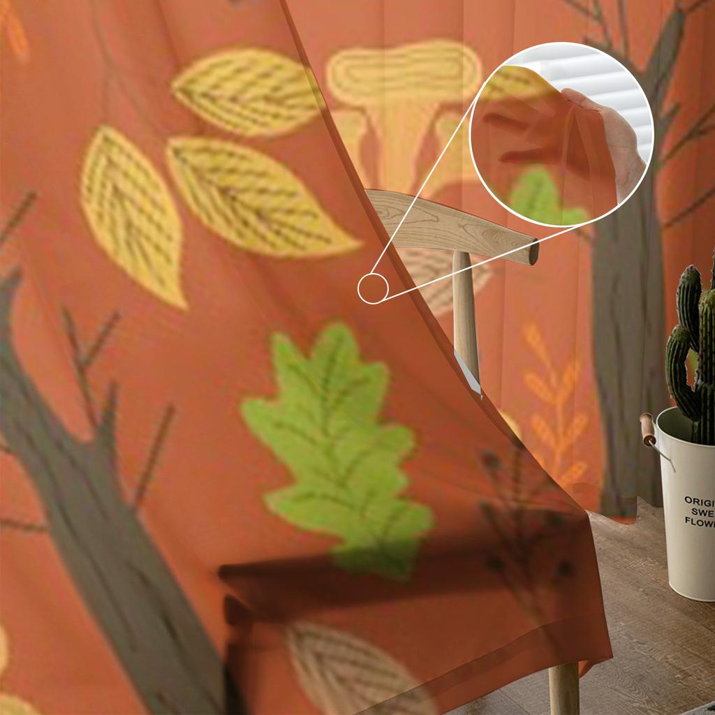 Igel Illustration Tüll Transparente Fenstervorhänge für Wohnzimmer Das Schlafzimmer Moderne Chiffon Voile Organza Vorhänge Dekor Vorhänge