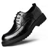 Fashion Spring Autumn New Designer Men's Dress Shoes Fashion Casual English Style Thick Soles Leather Platform Work Shoes Male