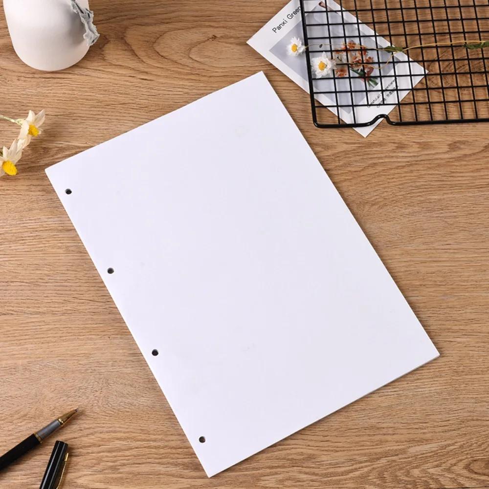 A4 A5 A6 White Release Paper Sticker Organizer Reusable Loose Leaf Storage Book 40 Sheets 6 Holes Stickers Collecting Album