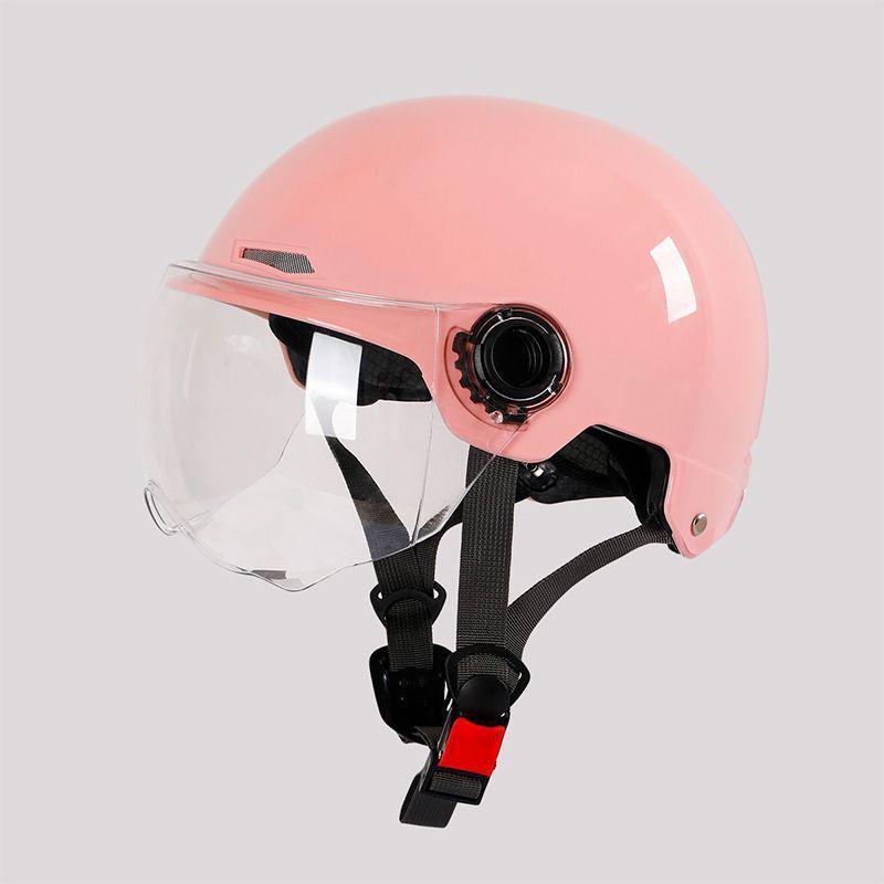 Certified Unisex Electric Vehicle Helmet, All-Season Battery Motorcycle Cap, Summer Half Helmet