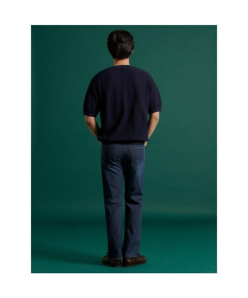 Binpolmen Cotton Round Knit Navy