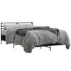 Bed Frame Black 120x200 cm Particleboard and Metal