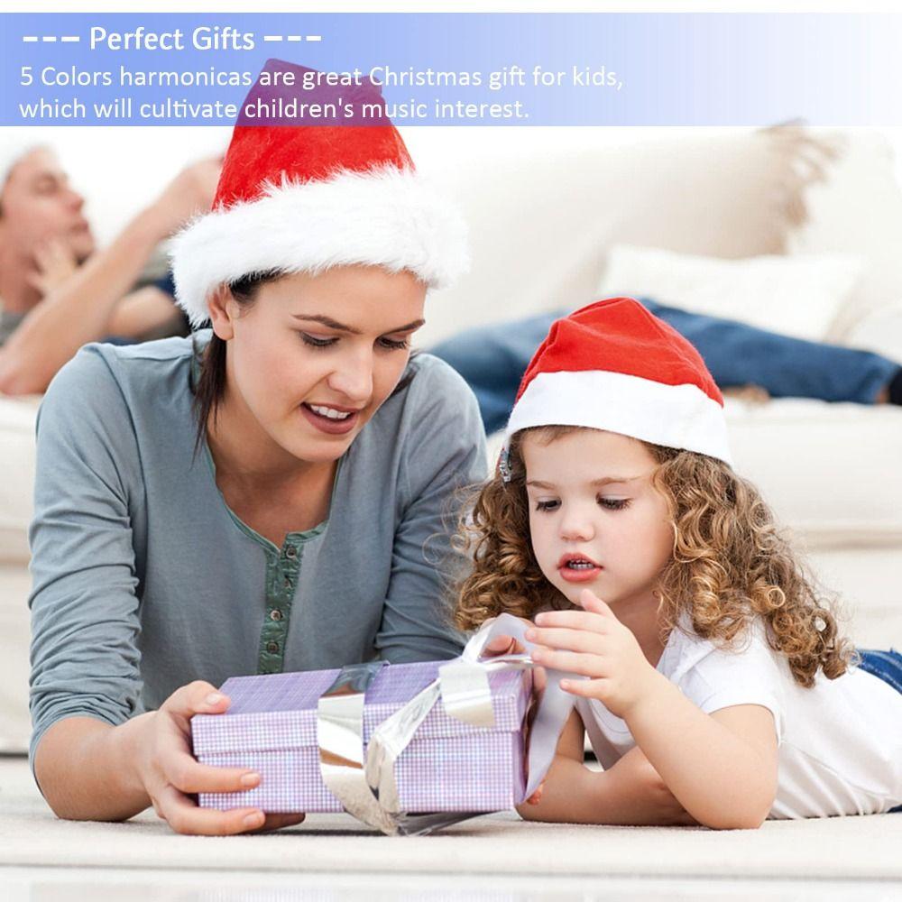 Bright Color 10 Hole Harmonica Translucent Mouth Organ Diatonic Harmonica  Young Learners