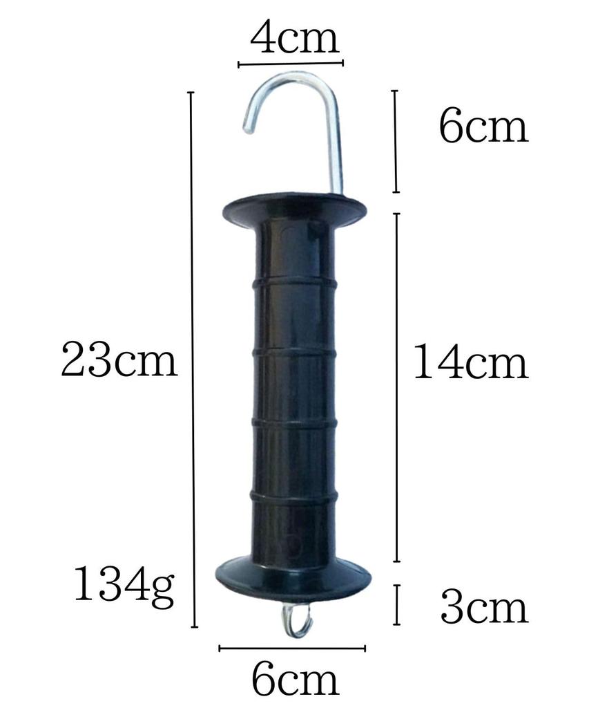 Leap Raupe Electric Fence Gate Clips, Electric Fence Gate Grip Handles, Gate Handles, Electric Fence Handle Grips, 23cm, 5-Piece Set, Black, B