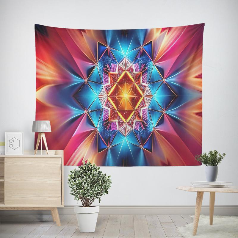 Hippie Mandala Wandteppiche Indien Böhmisch Psychedelisch Bettwäsche Dekor Wandteppich Ästhetisch Vintage Wandteppich Kunstteppich Tapiz