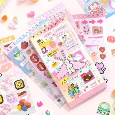 Cute 20 Sheets Sticker Book DIY Wonderful Moments Series Diary Sticker Decorative Cartoon Scrapbook Sticker Stationery Supplies