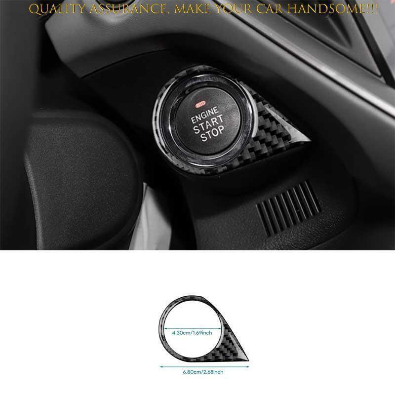 For Subaru Crosstrek 2024-2025 Real Carbon Fiber One-Button Start Switch Ring