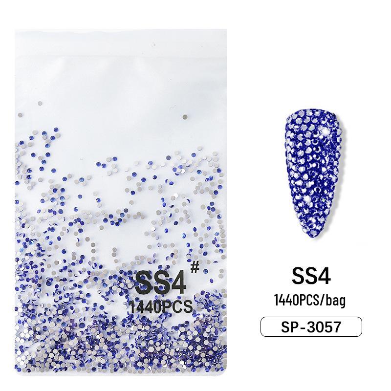 

1440 шт. Темно-синие Аврора Стразы из стекла с плоским дном - Не отваливаются, серебряная основа, украшения для нейл-арта