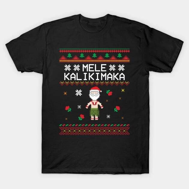 Mele Kalikimaka Great Christmas Pattern Made in Australia T-Shirt S