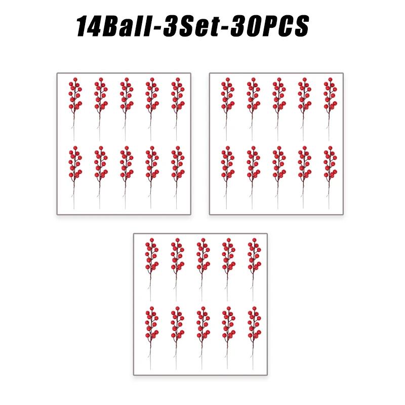 Artificial Red Berry Stems Christmas Berries Picks for DIY Crafts Christmas Tree Wreath Berry Branch for Wedding and Party Decor