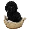 Ubia Bamboo Cage Toy Poodle X X 14 Doll Animal Garden Cute Black, 12.5 10.5 Cm, Figurine, Ornament, Decoration, Realistic, Dog, H24121-3